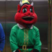 NJ Devil as Buddy the Elf in the Elevator Scene