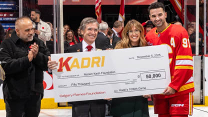 Nazem Kadri Calgary Flames food bank donation