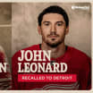 Red Wings recall John Leonard from Grand Rapids
