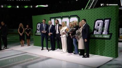 Dallas Stars celebrate Tyler Seguin 1,000th NHL game pregame ceremony