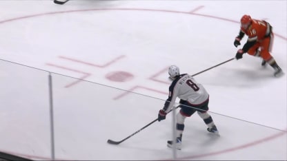 CBJ@ANA: Werenski scores goal against Lukas Dostal