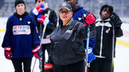 Angela James career celebrated at Player Inclusion Coalition girls hockey clinic