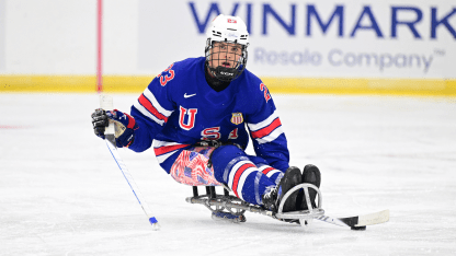 Liam Cunningham playing beyond age for US National Sled Hockey Team